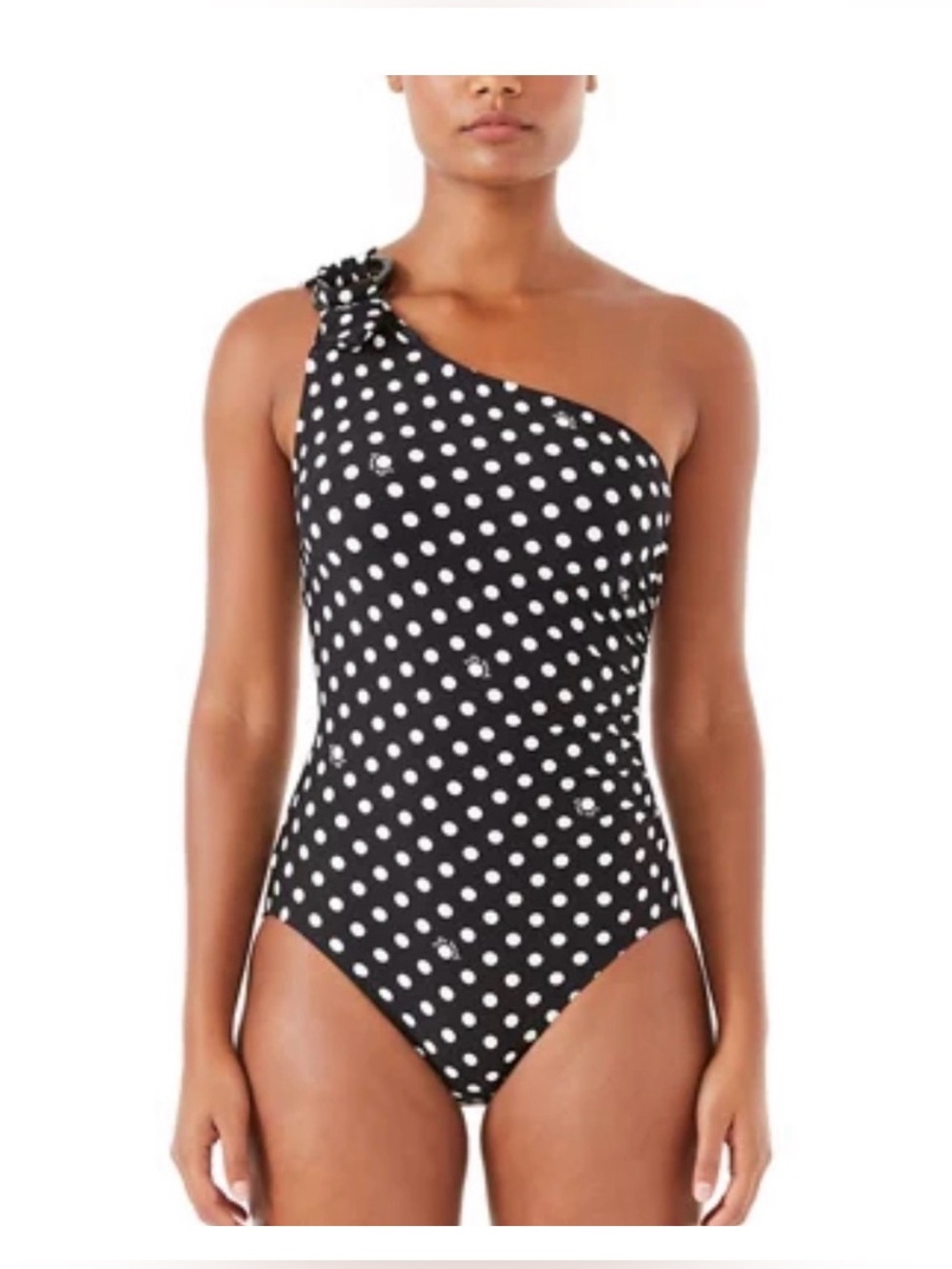 Kate Spade Lia Logo Dot Buckle One Shoulder One-Piece